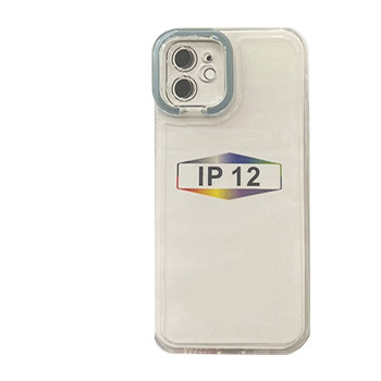 Θήκη Σιλικόνης Fashion Candy με Γκρι Πλαίσιο Κάμερας για Apple iPhone 12 Χρώμα: Γκρι