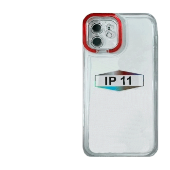 Θήκη Σιλικόνης Fashion Candy με Κόκκινο Πλαίσιο Κάμερας για Apple iPhone 11 Χρώμα: Κόκκινο