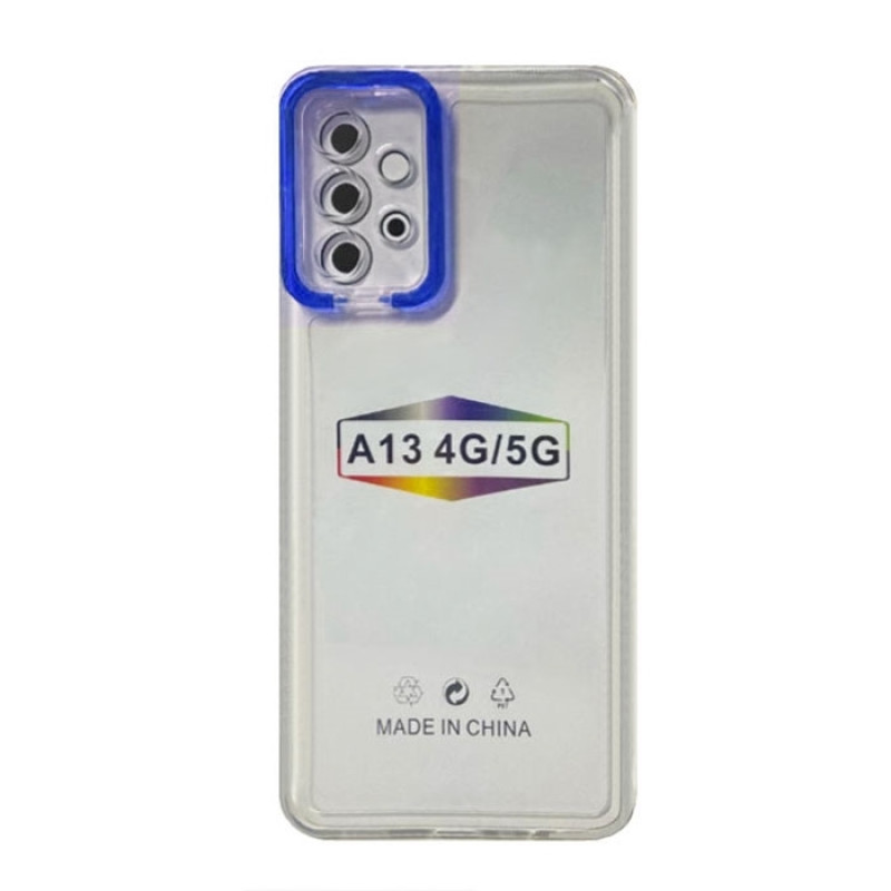 Θήκη Σιλικόνης Fashion Candy με Σκούρο Μπλε Πλαίσιο Κάμερας για Samsung Galaxy A13 4G / 5G - Χρώμα: Σκούρο Μπλε