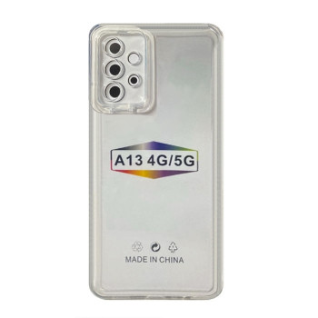 Θήκη Σιλικόνης Fashion Candy με Λευκό Πλαίσιο Κάμερας για Samsung Galaxy A13 4G / 5G - Χρώμα: Λευκό