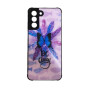Θήκη Πλάτης Πλαστική με Σχέδια για Samsung Galaxy S21 - Χρώμα: Μωβ με Πεταλούδα