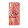 Θήκη Πλάτης Πλαστική με Σχέδια για Samsung Galaxy A03S - Χρώμα: Απαλό Ρόζ με Στέμμα