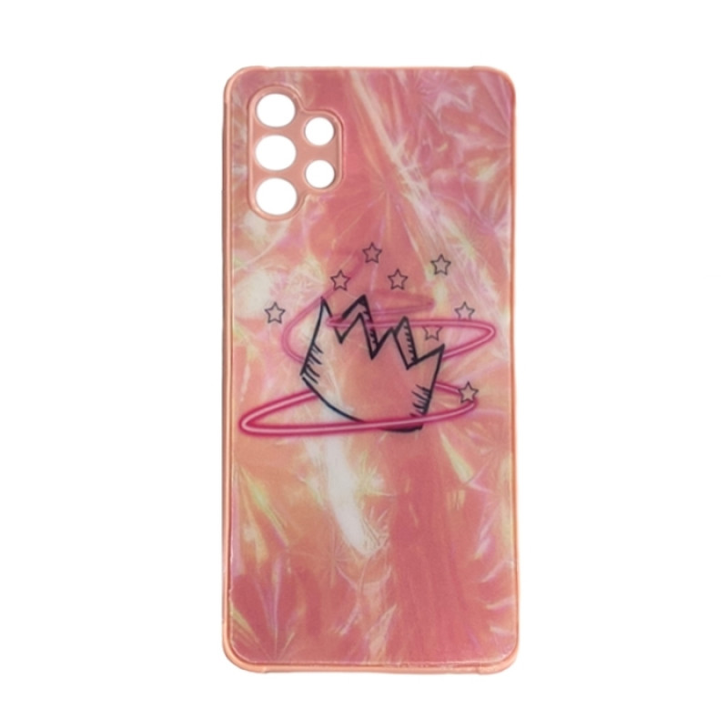 Θήκη Πλάτης Πλαστική με Σχέδια για Samsung Galaxy A32 5G - Χρώμα: Απαλό Ρόζ με Στέμμα Θήκη Πλάτης Πλαστική με Σχέδια για Samsung Galaxy A32 5G - Χρώμα: Απαλό Ρόζ με Στέμμα