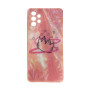 Θήκη Πλάτης Πλαστική με Σχέδια για Samsung Galaxy A32 5G - Χρώμα: Απαλό Ρόζ με Στέμμα