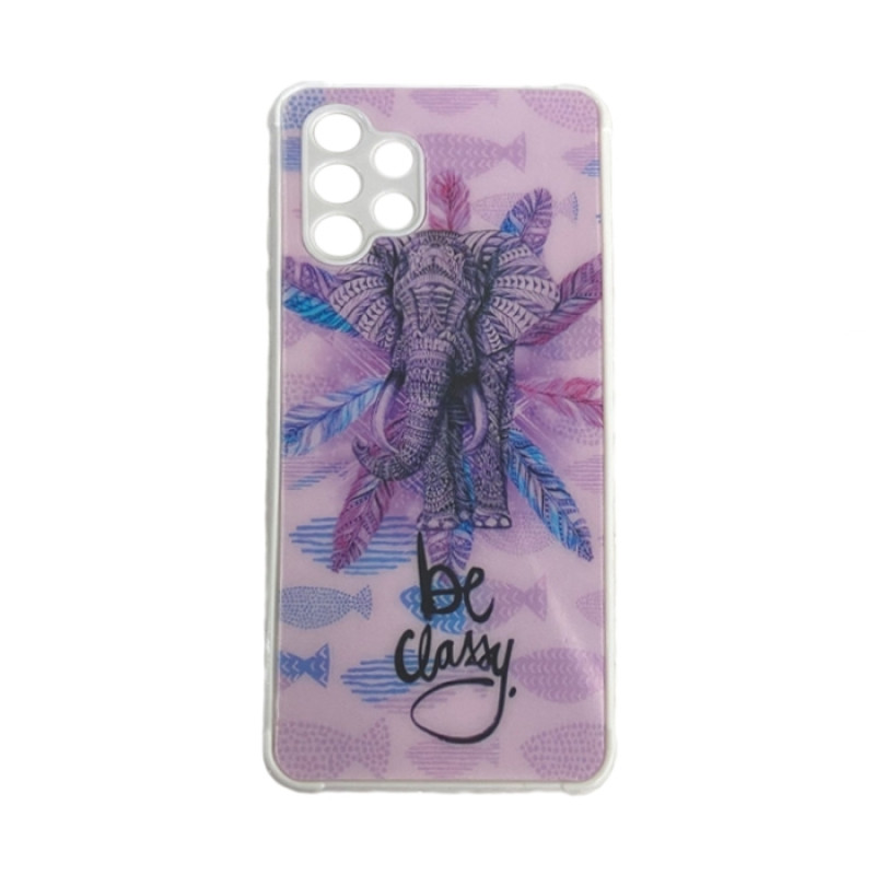 Θήκη Πλάτης Πλαστική με Σχέδια για Samsung Galaxy A32 5G - Χρώμα: Μωβ με Ελεφαντάκι Θήκη Πλάτης Πλαστική με Σχέδια για Samsung Galaxy A32 5G - Χρώμα: Μωβ με Ελεφαντάκι