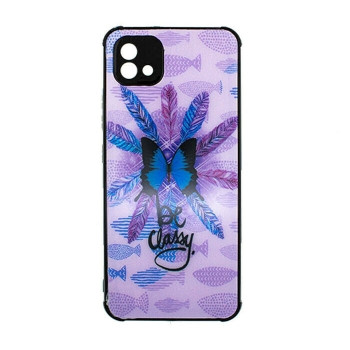 Θήκη Πλάτης Πλαστική με Σχέδια για Realme C11 2021 - Χρώμα: Μωβ με Πεταλούδα