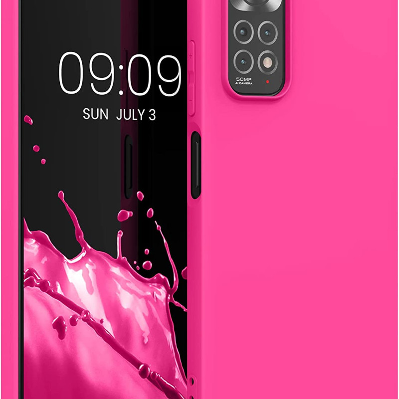 Θήκη Πλάτης Σιλικόνης Soft για Xiaomi Redmi Note 11/Redmi Note 11S - Χρώμα: Φούξια