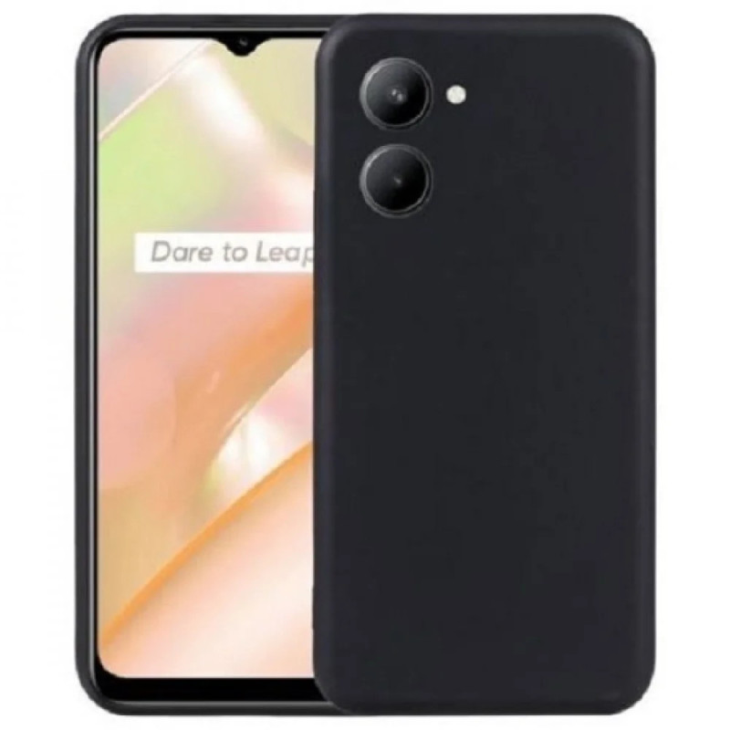 Θήκη Πλάτης Σιλικόνης Soft για Realme C33 - Χρώμα: Μαύρο