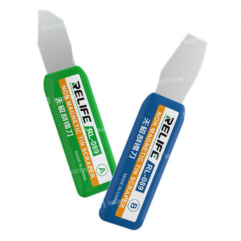 RELIFE RL-089 Multi-slope Non-magnetic Tin Scraper Set for Motherboard / CPU / IC