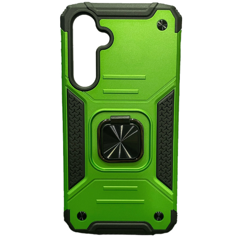 Σκληρή Θήκη Πλάτης New Armor με Βάση Στήριξης για Samsung Galaxy A35 - Χρώμα: Πράσινο