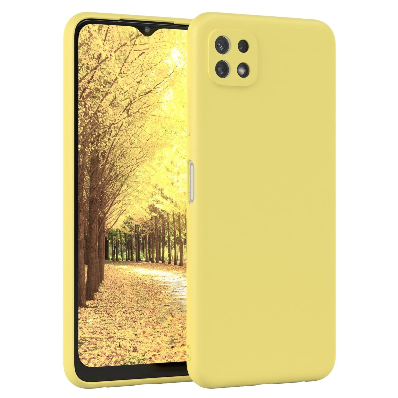 Θήκη Πλάτης Σιλικόνης Soft για Samsung Galaxy A22 5G - Χρώμα: Κίτρινο