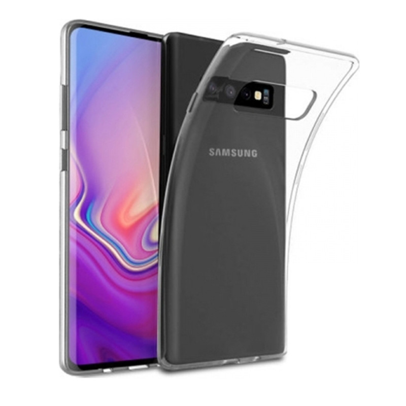 Θήκη Πλάτης Σιλικόνης Απλή για Samsung Galaxy S10 - Χρώμα: Διάφανο