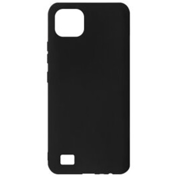 Θήκη Πλάτης Σιλικόνης Απλή για Realme C11 2021 - Χρώμα: Μαύρο