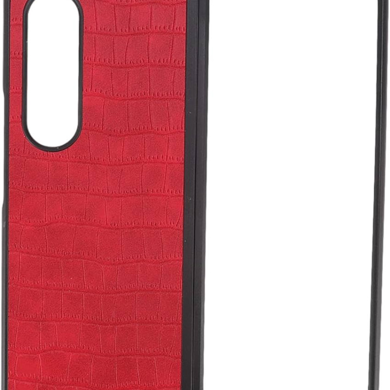 Πλήρης Κάλυψη 360° S2 Πλαστική Ανθεκτική Θήκη Δερματίνη Σετ με Τζαμάκι για Samsung Galaxy Z Fold 4 Χρώμα: Κόκκινο