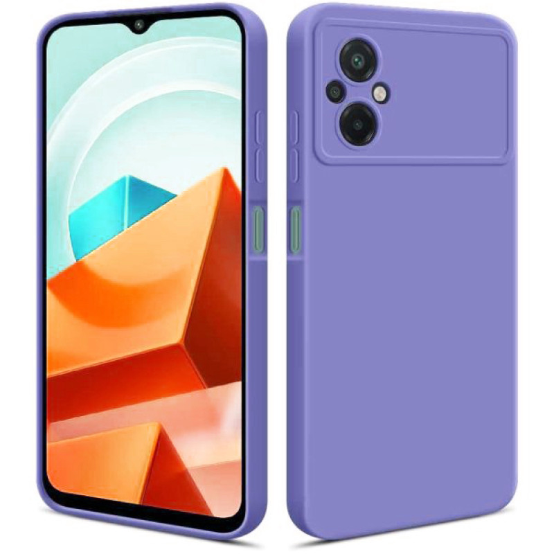 Θήκη Πλάτης Σιλικόνης Soft για Xiaomi Poco M5 - Χρώμα: Λιλά