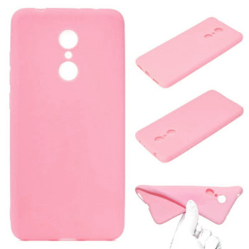 Θήκη Πλάτης Σιλικόνης Απλή για Xiaomi Redmi 5 Plus - Χρώμα: Ρόζ