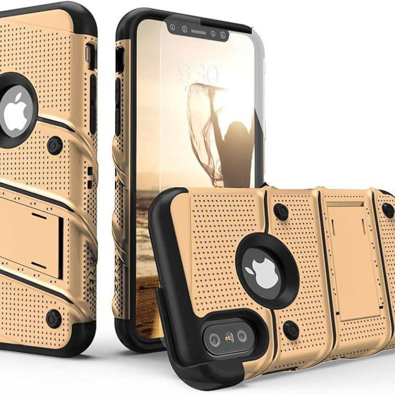 Σκληρή Θήκη Πλάτης Armor με Βάση Στήριξης (S1) για Samsung Galaxy J7 2017 - Χρώμα: Χρυσό