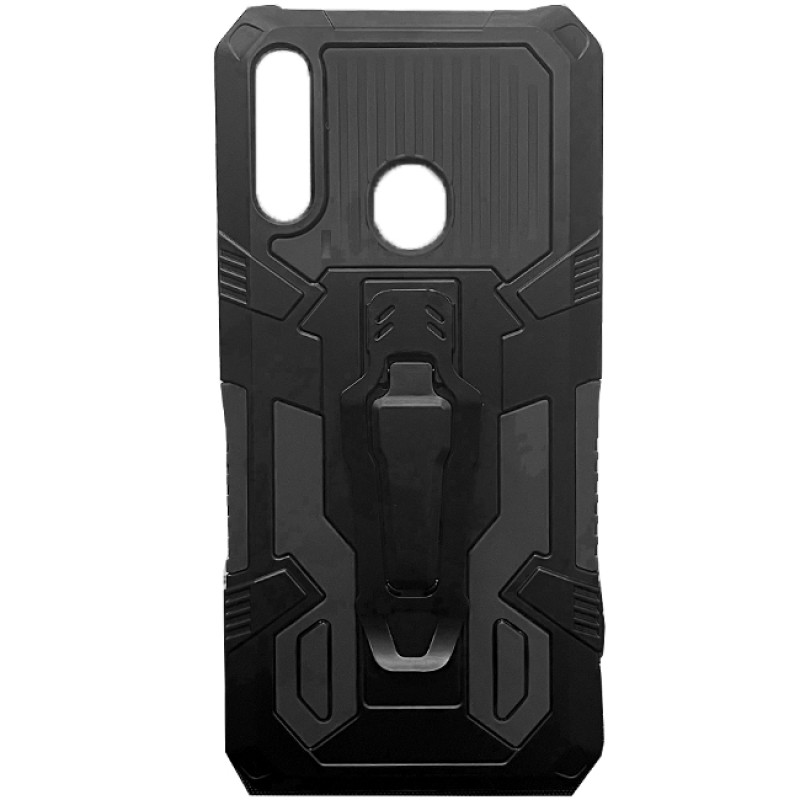 Σκληρή Θήκη Πλάτης Armor με Κλιπ για Samsung Galaxy A02s - Χρώμα: Μαύρο