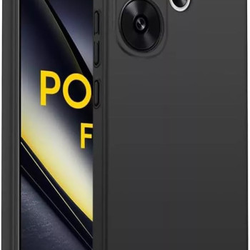 Θήκη Πλάτης Σιλικόνης Soft για Xiaomi Poco F6 - Χρώμα: Μαύρο