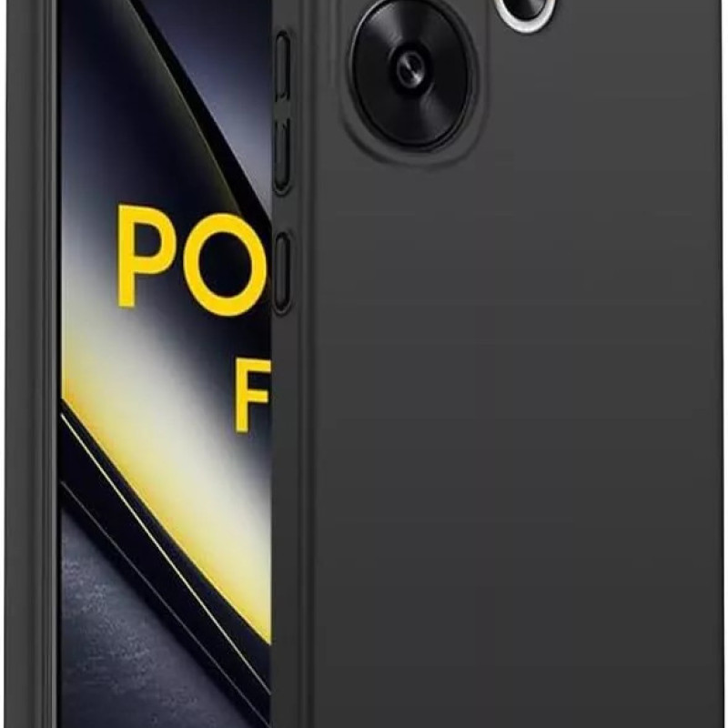 Θήκη Πλάτης Σιλικόνης Soft για Xiaomi Poco F6 - Χρώμα: Μαύρο