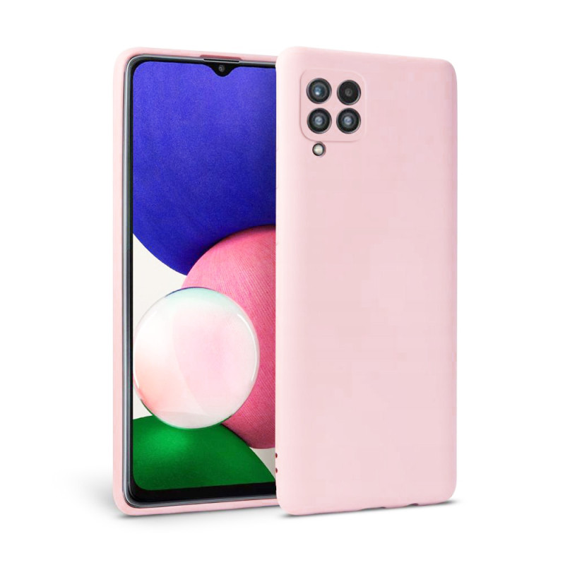 Θήκη Πλάτης Σιλικόνης Soft για Samsung Galaxy A22 4G - Χρώμα: Ρόζ