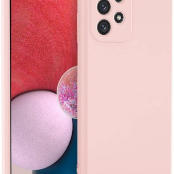 Θήκη Πλάτης Σιλικόνης Soft για Samsung Galaxy A13 4G - Χρώμα: Απαλό Ρόζ