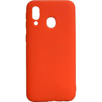 Θήκη Πλάτης Σιλικόνης Απλή για Samsung Galaxy A20E A202F - Χρώμα: Πορτοκαλί