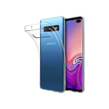 Θήκη Πλάτης Σιλικόνης Απλή για Samsung Galaxy S10 Plus - Χρώμα: Διάφανο
