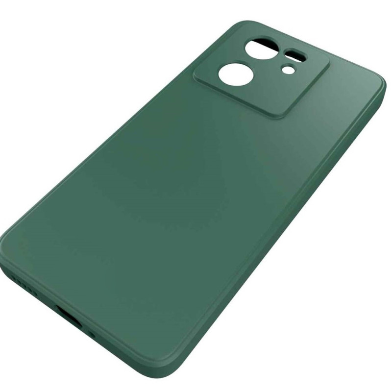 Θήκη Πλάτης Σιλικόνης Απλή για Xiaomi Mi 13T - Χρώμα: Σκούρο Πράσινο