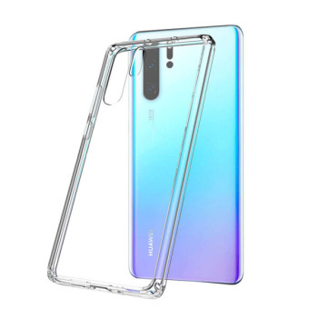 Θήκη Πλάτης Σιλικόνης Απλή για Huawei P30 Pro - Χρώμα: Διάφανο