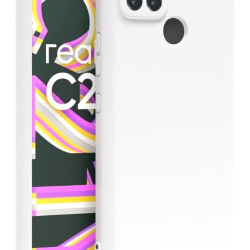 Θήκη Πλάτης Σιλικόνης Απλή για Realme C21Y/C25Y - Χρώμα: Λευκό