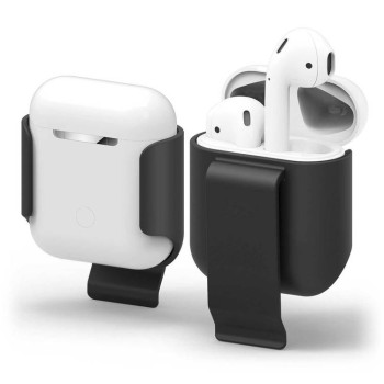 Θήκη Clip για Μεταφορά Airpods - Χρώμα: Μαύρο