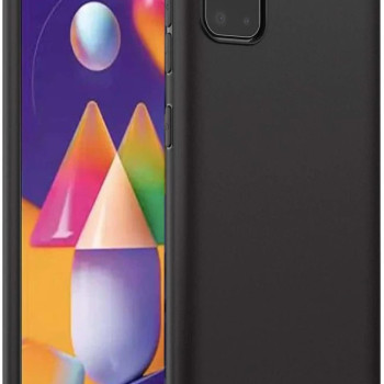 Θήκη Πλάτης Σιλικόνης Απλή για Samsung Galaxy M31S - Χρώμα: Μαύρο