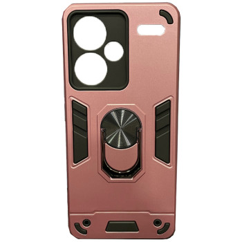 Σκληρή Θήκη Πλάτης Armor με Βάση Στήριξης για Xiaomi Redmi Note 13 Pro Plus - Χρώμα: Ροζ Χρυσό
