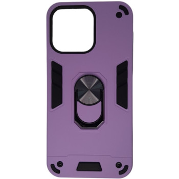 Σκληρή Θήκη Πλάτης Armor με Βάση Στήριξης για iphone 15 Pro Max - Χρώμα: Λιλά
