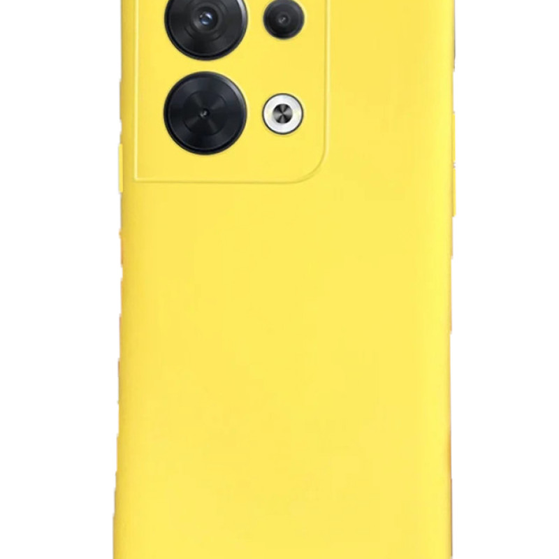 Θήκη Πλάτης Σιλικόνης Soft για Oppo Reno8 Pro 5G - Χρώμα: Κίτρινο