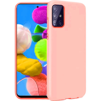 Θήκη Πλάτης Σιλικόνης Απλή για Realme 7 Pro - Χρώμα: Ρόζ