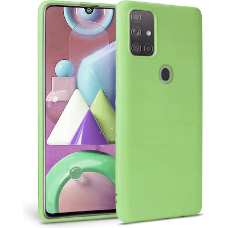 Θήκη Πλάτης Σιλικόνης Απλή για Realme 7i - Χρώμα: Απαλό Πράσινο