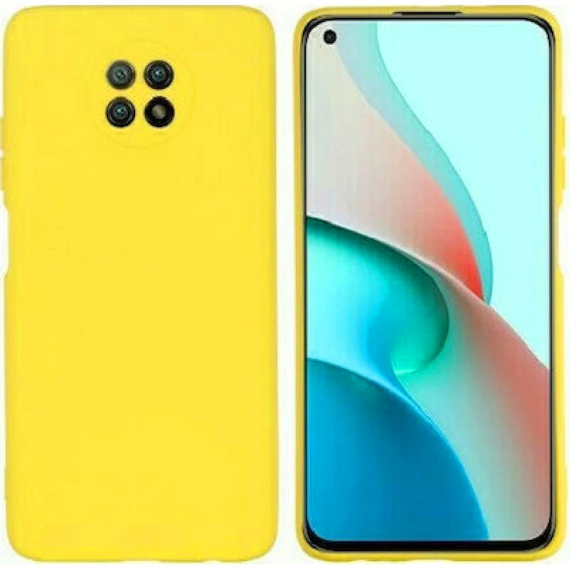 Θήκη Πλάτης Σιλικόνης με Προστασία Κάμερας για Xiaomi Redmi Note 9T 5G - Χρώμα: Κίτρινο