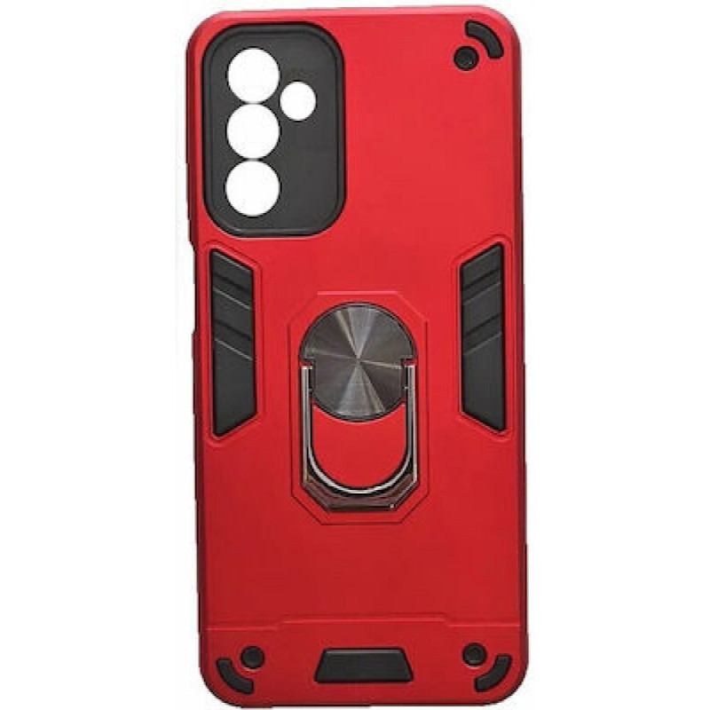 Σκληρή Θήκη Πλάτης Armor με Βάση Στήριξης για Samsung Galaxy A04S/A13 5G - Χρώμα: Κόκκινο
