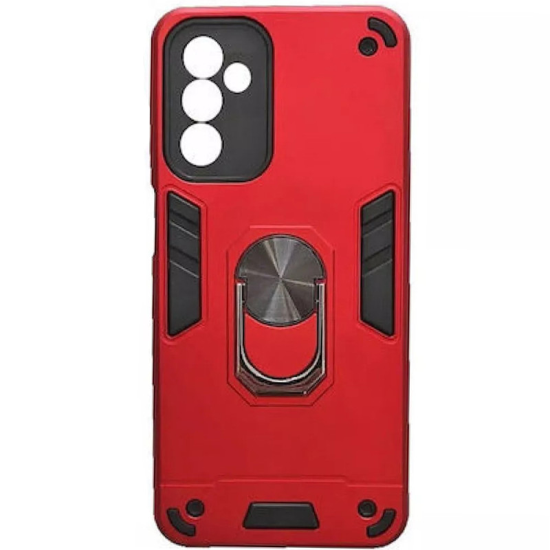 Σκληρή Θήκη Πλάτης Armor με Βάση Στήριξης για Samsung Galaxy A16 - Χρώμα: Κόκκινο