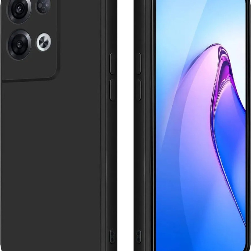 Θήκη Πλάτης Σιλικόνης Soft για Oppo Reno8 Pro 5G - Χρώμα: Μαύρο
