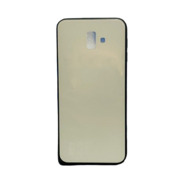 Θήκη Πλάτης Πλαστική με Πλαίσιο Σιλικόνης Samsung Galaxy J6 Plus - Χρώμα: Λευκό/Μαύρο Θήκη Πλάτης Πλαστική με Πλαίσιο Σιλικόνης Samsung Galaxy J6 Plus - Χρώμα: Λευκό/Μαύρο