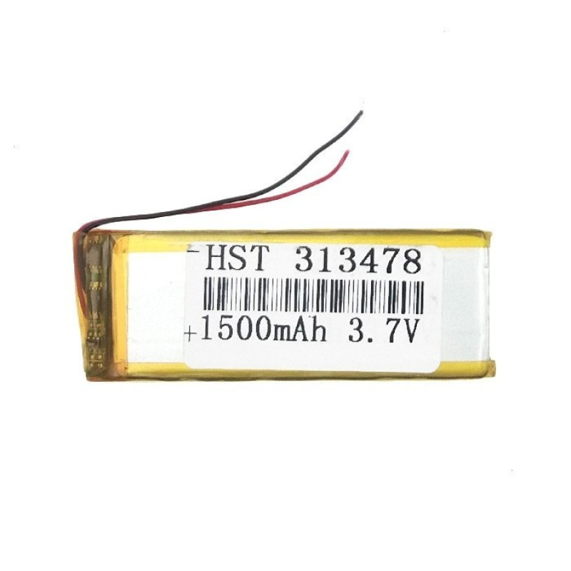 Μπαταρία Universal 8x3 cm με 2 Καλώδια - 1500mAh