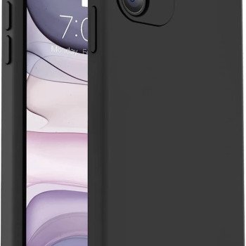 Θήκη Πλάτης Σιλικόνης Soft για Apple iPhone 12 - Χρώμα: Μαύρο