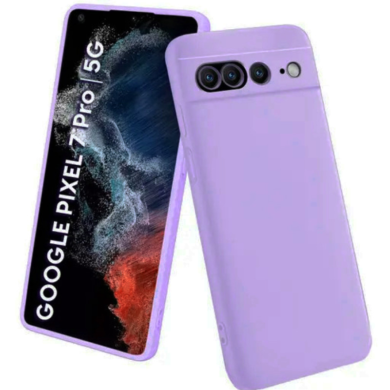 Θήκη Πλάτης Σιλικόνης Soft για Google Pixel 7 Pro - Χρώμα: Λιλά