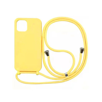 Θήκη Σιλικόνης με Λουράκι για Apple iPhone 14 Pro - Χρώμα: Κίτρινο Θήκη Σιλικόνης με Λουράκι για Apple iPhone 14 Pro - Χρώμα: Κίτρινο