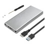 Θήκη για Σκληρό Δίσκο NGFF (M.2) SATA III με Σύνδεση USB 3.0 - Χρώμα: Ασημί