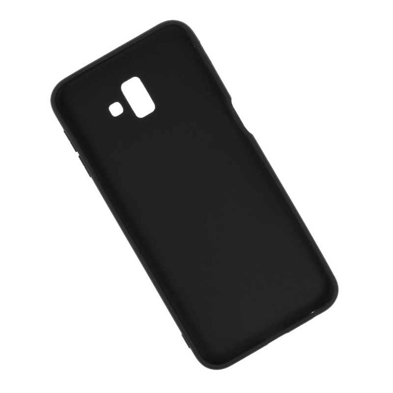 Θήκη Πλάτης Πλαστική με Πλαίσιο Σιλικόνης Samsung Galaxy J6 Plus - Χρώμα: Μαύρο