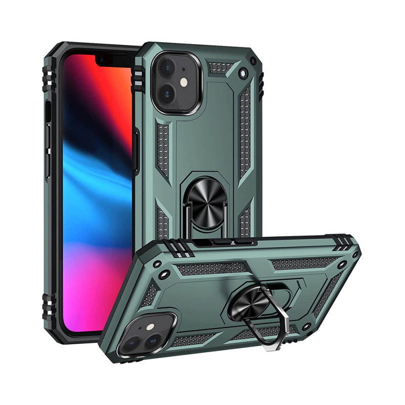 Σκληρή Θήκη Πλάτης Armor με Βάση Στήριξης για iPhone 13 Pro Max - Χρώμα: Πράσινο